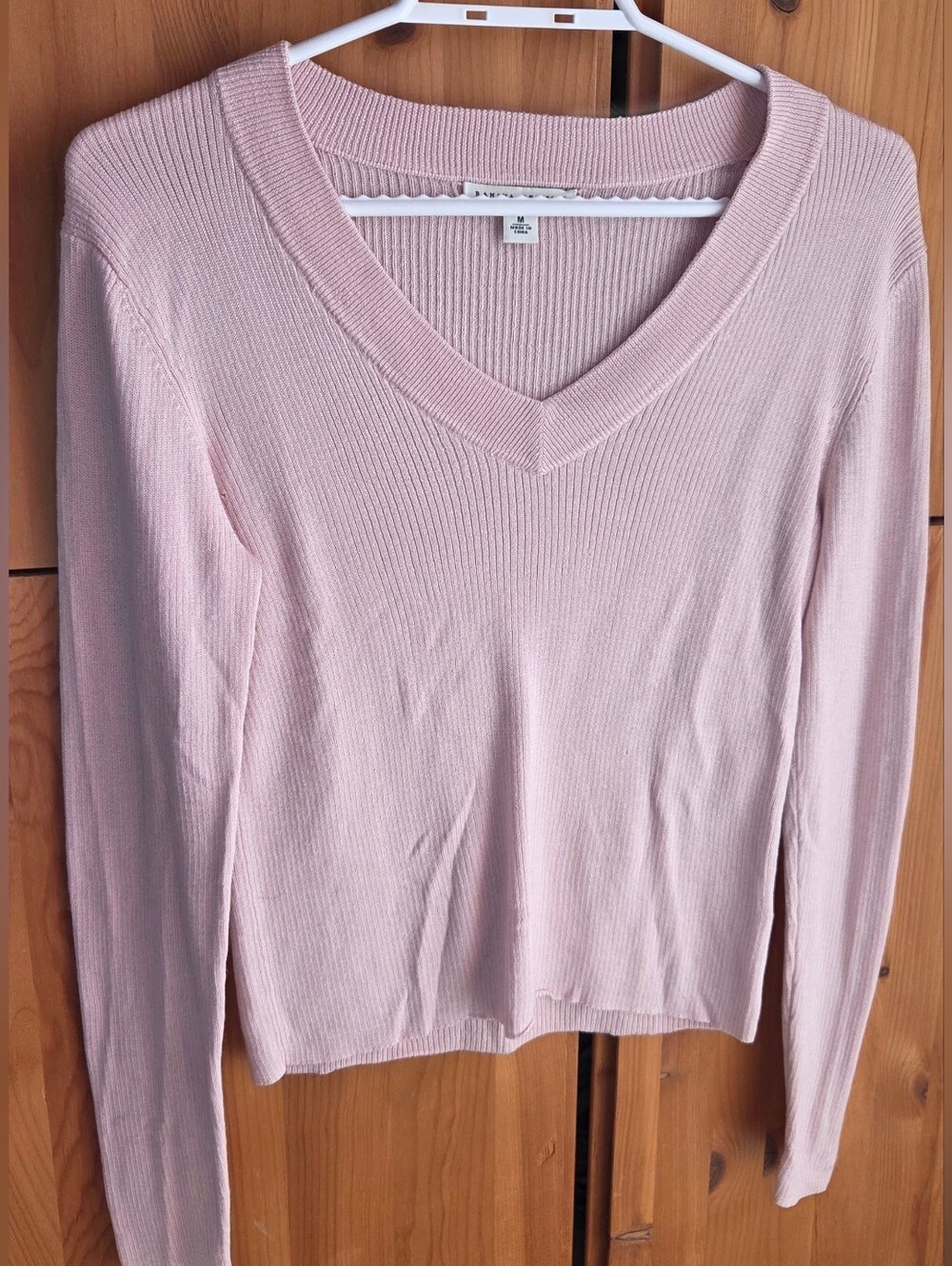 Banana Republic Women's Baby Pink Silk & Cashmere V Neck Sweater Size Med